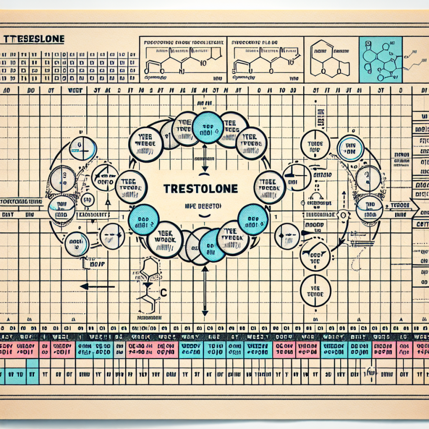 Sample cycle plan for trestolone: 8 weeks